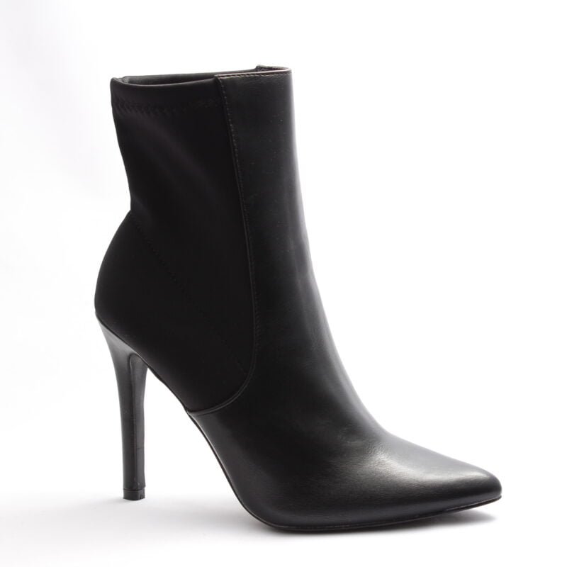 Botines de polipiel  y elástico