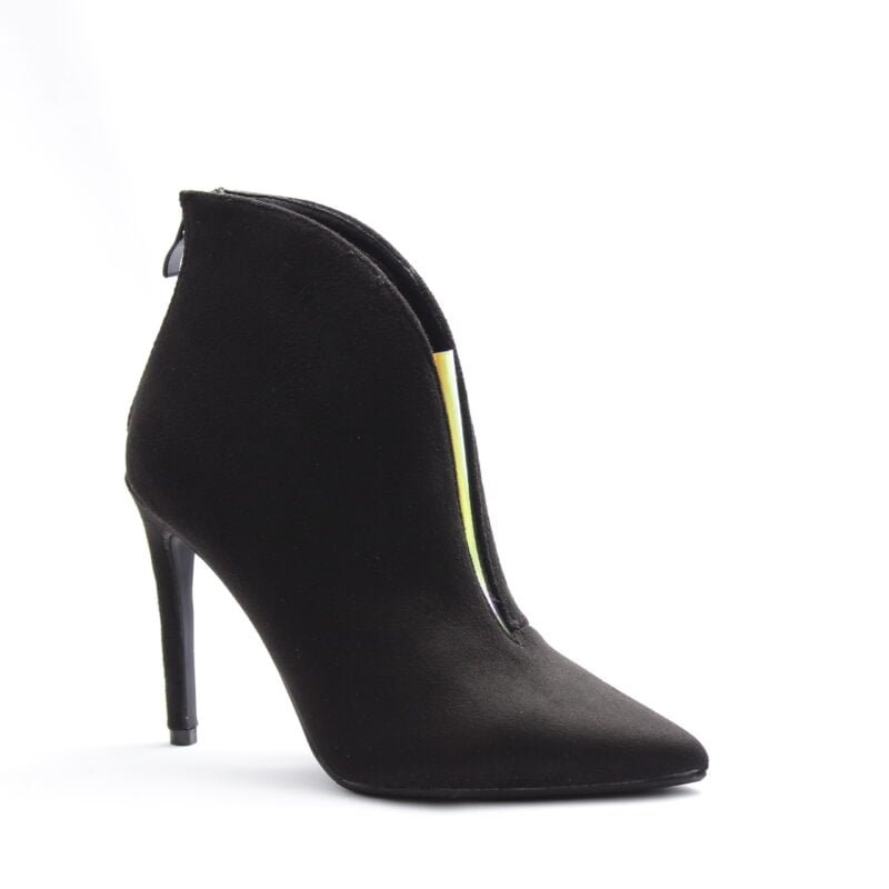 Botines con plástico holograma con tacón