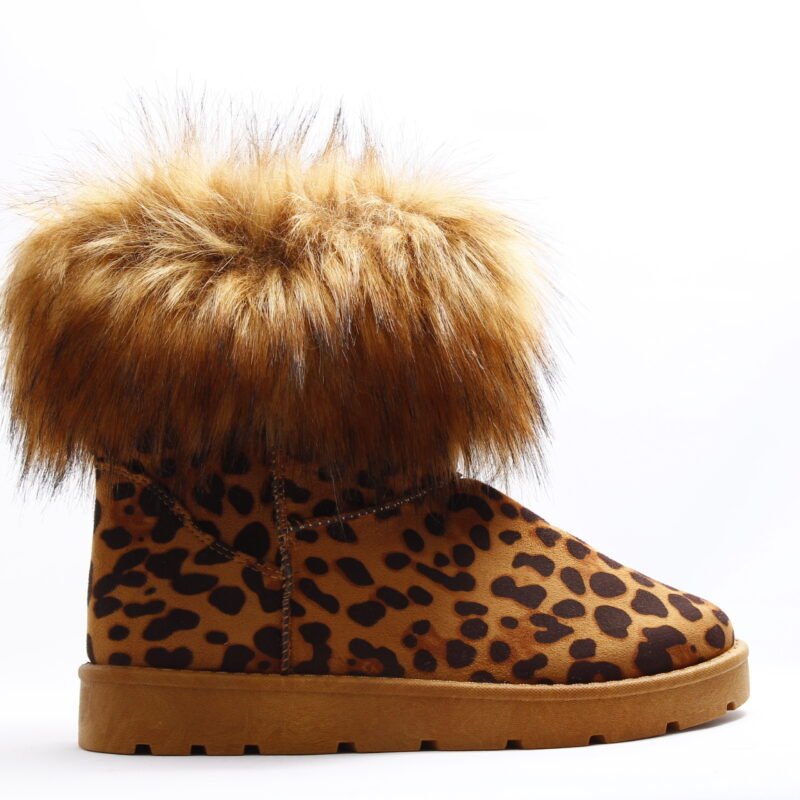 Botas cálidas con estampado de leopardo calida