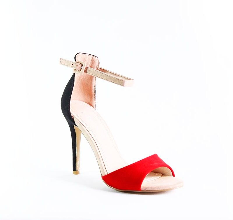 Sandalias de 3 colores  con tacón