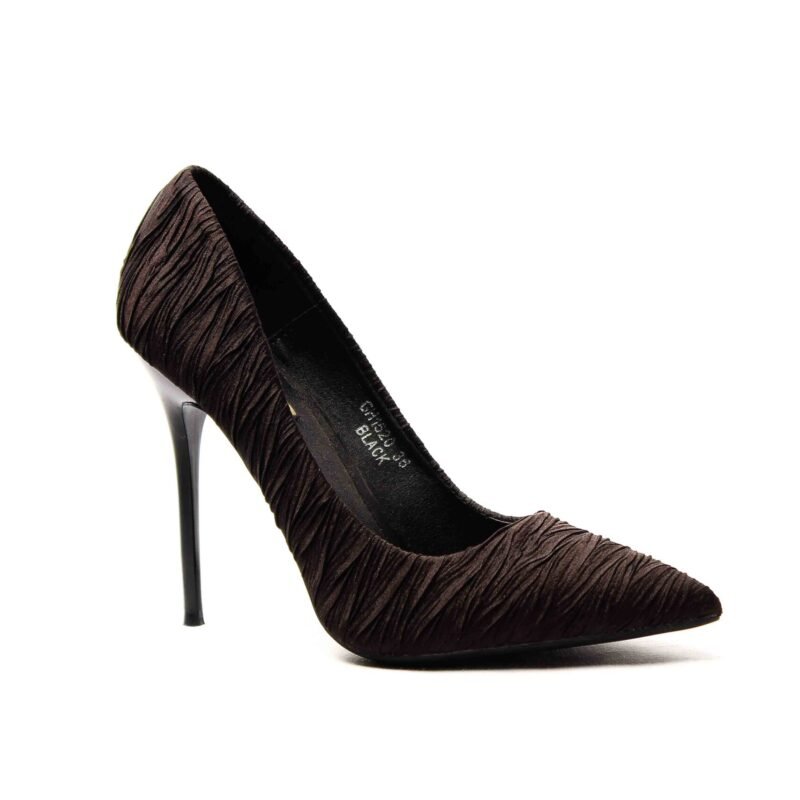 Zapatos con tacón con detalle plisado