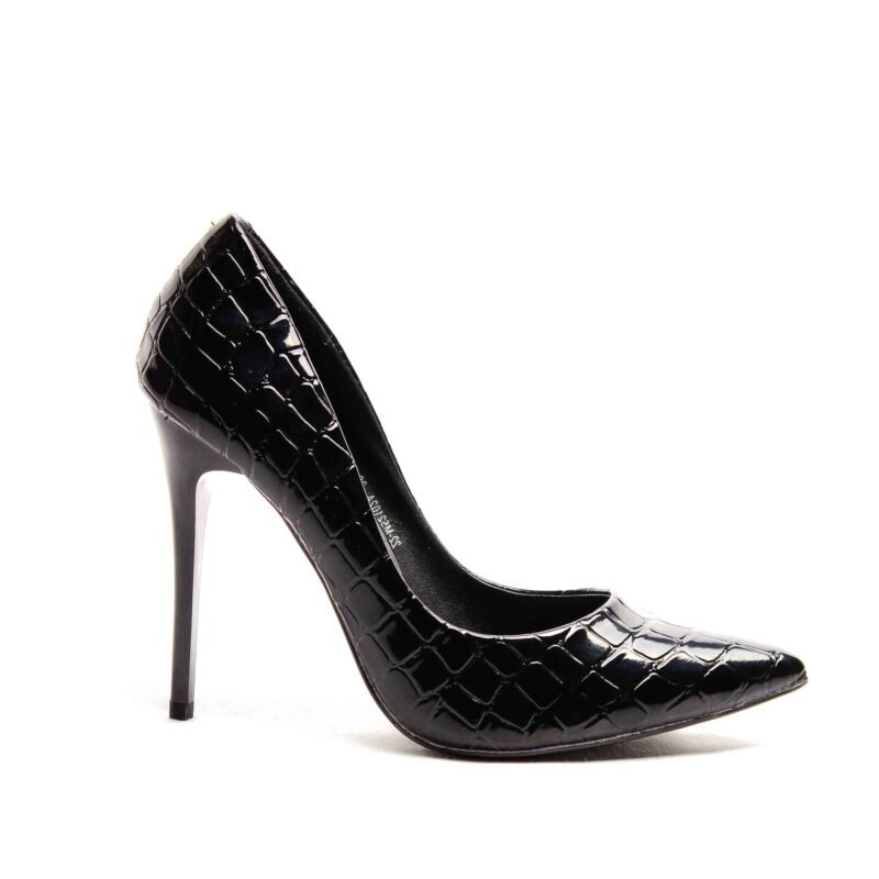 Zapatos con tacón con estampado de cocodrilo