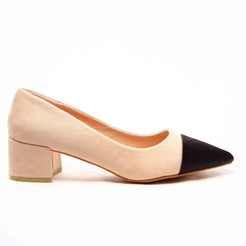 Zapatos con tacón bicolor