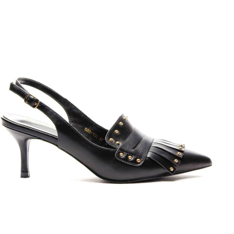 Zapatos con tacón con flequillos