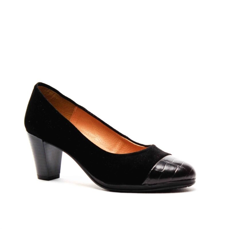 Zapatos con tacón de piel