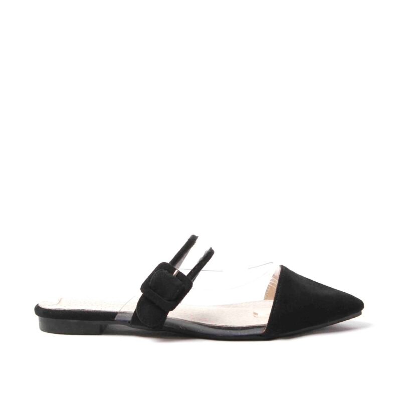 Zapatos planos con detalle transparente