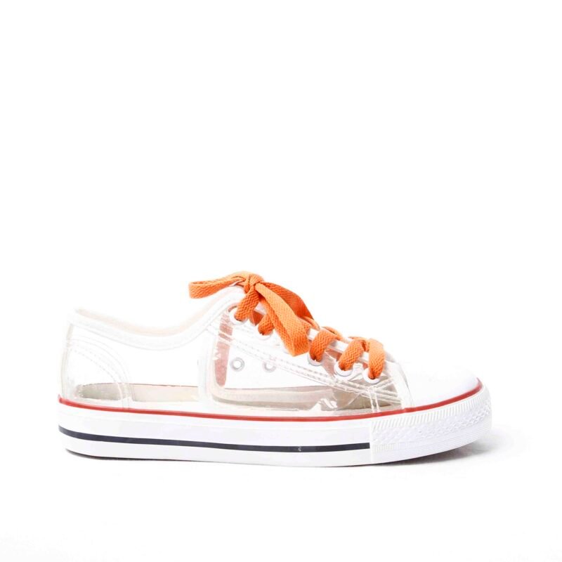 Deportivos estilo converse transparente