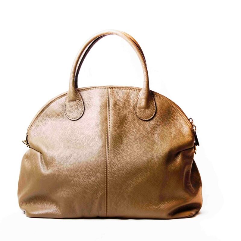 Bolso de piel estilo bowling