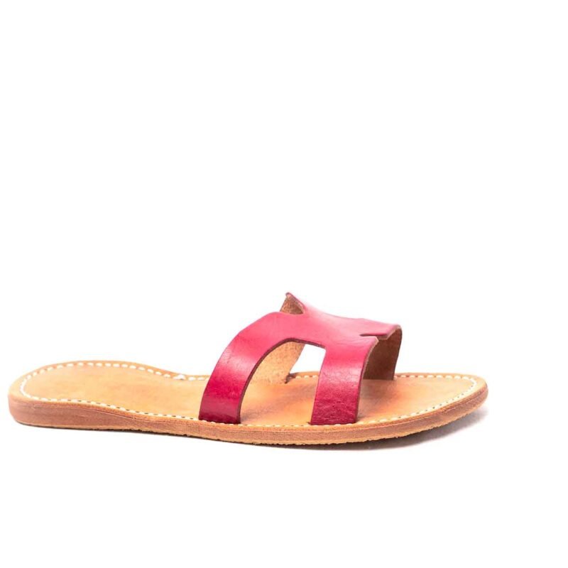 Chanclas planas de piel estilo H