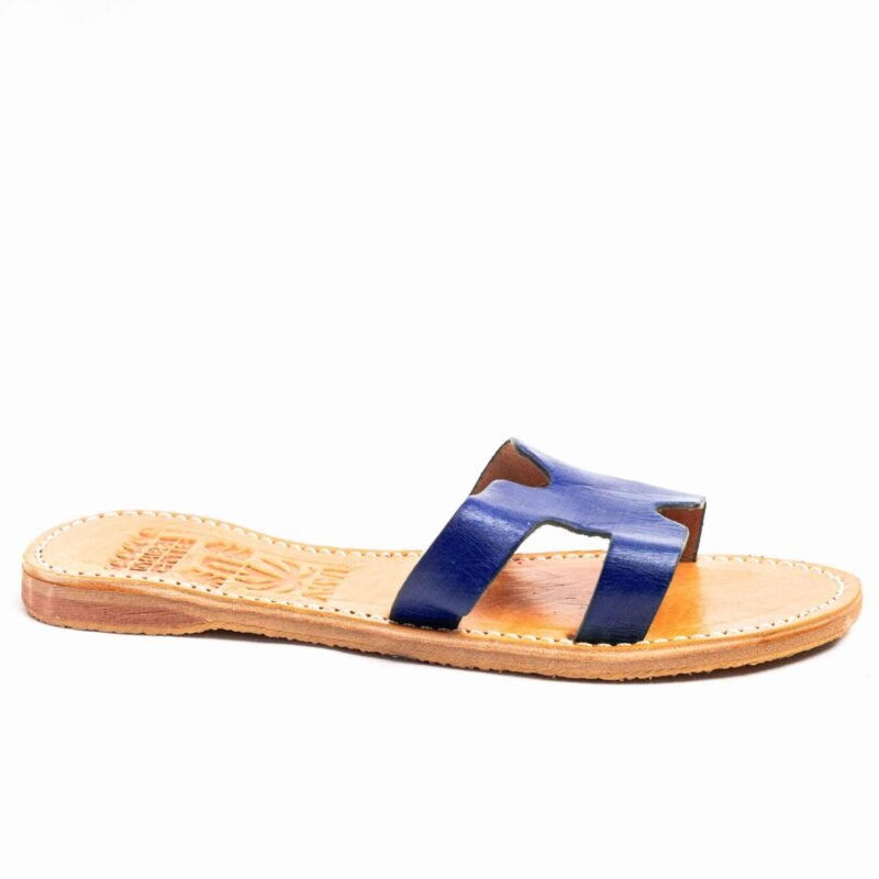 Chanclas planas de piel  estilo H